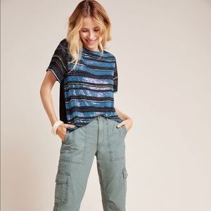 Maeve by Anthropologie Sequin Top
